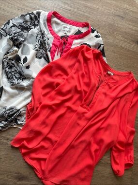 Bright Red Zip-Front Women's Blouse - Stylish Everyday Top